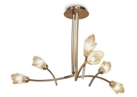 M0181AB  Pietra AB Pendant 6 Light